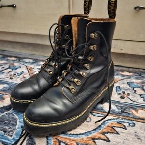 Dr. Martens Black Leather Combat Boots